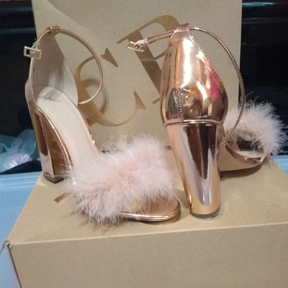 Charlotte Russe Shoes - EUC in box rose gold high heel shoes